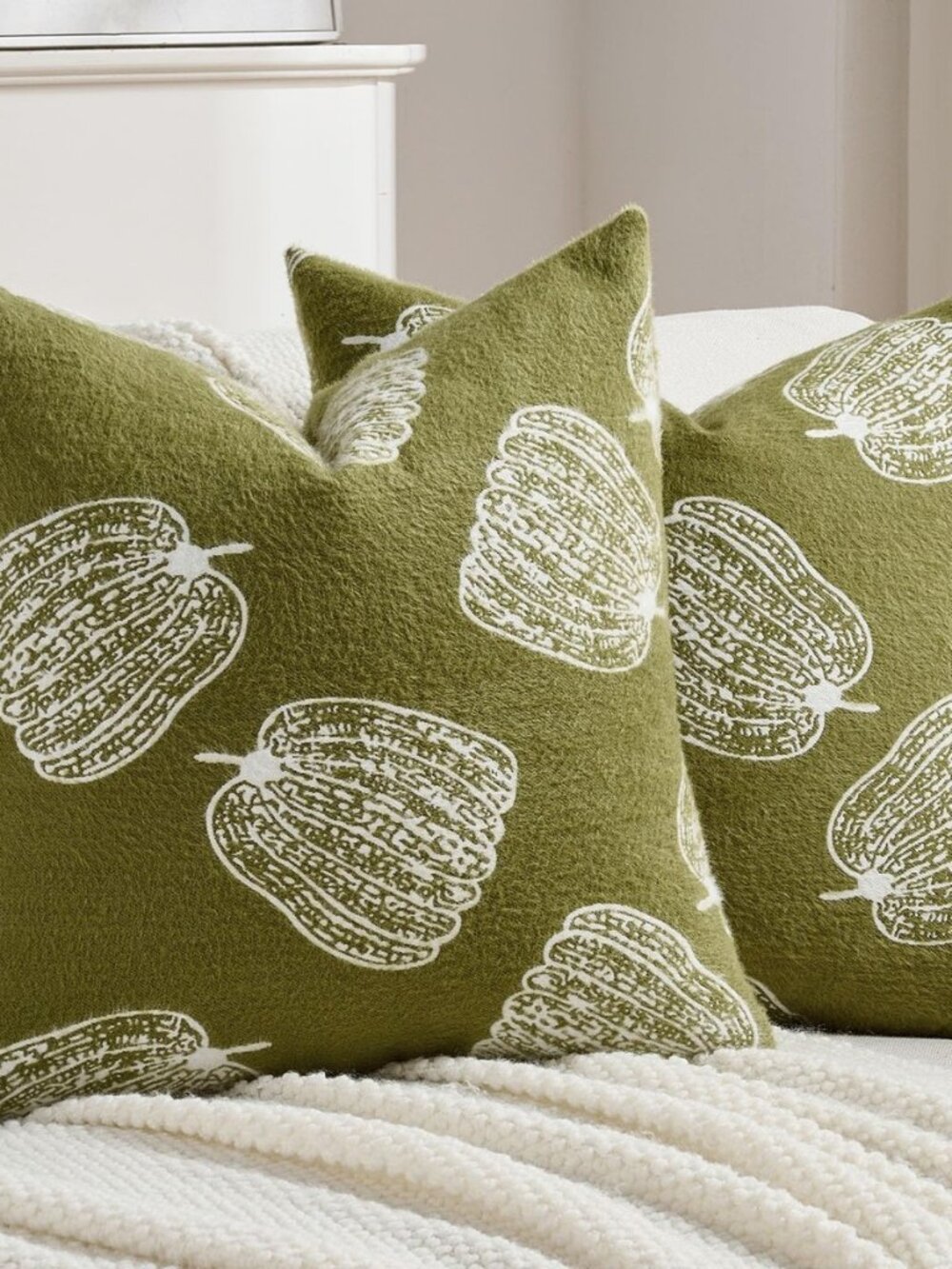 Pack of 2 Faux Cashmere Throw Pillow Covers 18x18 Inch,White